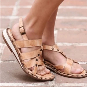 Bed Stu Kavala Leather Sandals size 9 Boho Tan Women